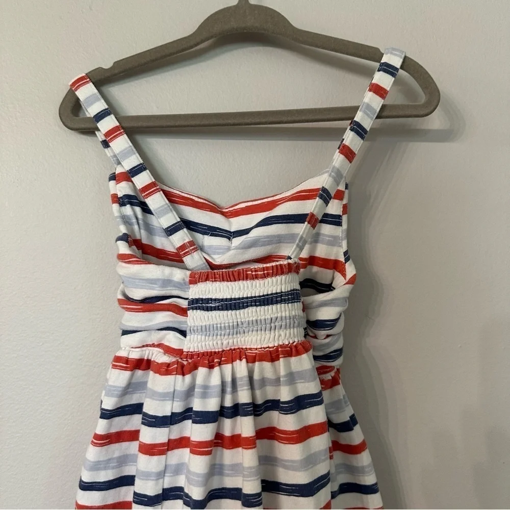 Tommy Bahama Kid Sleeveless Red White & Blue Stripe Cotton Dress Sz 5 (Girl) GUC